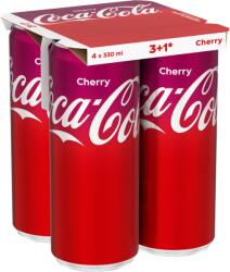 Coca-Cola Cherry colaízű szénsavas üdítőital cseresznye ízesítéssel 4 x 330 ml - ecofamily