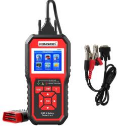 Konnwei KW870 öndiagnosztikai OBD II szkenner+akkumulátor tesztelő 6 - 12V (KW870)