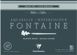 Clairefontaine Fontaine Black Cold-Pressed Glued Pad On 4 Sides Carnete de Schițe 26 x 36 cm 300 g (975303C)