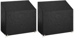 vidaXL 2 db polietilén kerti pad huzat 8 fűzőlyukkal 130x70x70/88 cm (3155389)