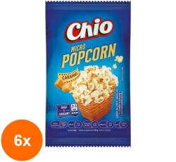 Chio Set 6 x Popcorn cu Gust de Caramel Chio, pentru Microunde, 90 g