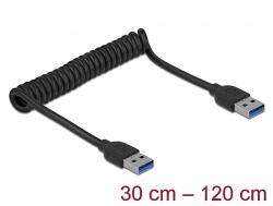 Delock USB 3.0 csavart kábel A-típusú apa - A-típusú apa csatlakozóval (85348)