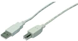 LogiLink USB 2.0 Cable, AM to BM, grau, 3m (CU0008)