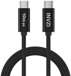 INVZI USB-C / USB 3.2 Gen2 kábel 100W 10Gbps, 2m, fekete (CTC66FT)