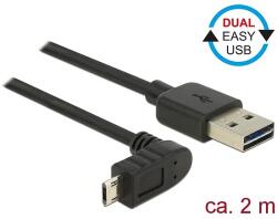 Delock Kábel, EASY-USB 2.0-s A-típusú csatlakozódugó > EASY-USB 2.0-s Micro-B típusú csatlakozódugó, (83856)