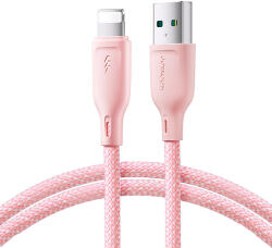 JOYROOM Multi-Color Series SA34-AL3 USB-A / Lightning 3A kábel 1 m - rózsaszín