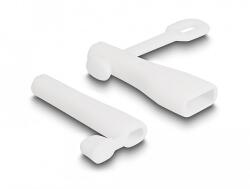 Delock Porvédő takarás A-típusú USB apa és Apple Lightning apa számára 2 db-os fehér (64204)