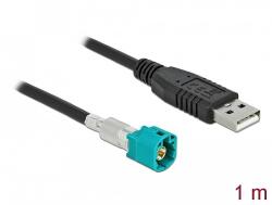 Delock Kábel HSD Z apa - A-típusú USB 2.0 apa 1 m (90490)