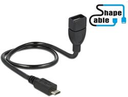 Delock Cable USB 2.0 Micro-B male > USB 2.0 Type-A female OTG ShapeCable 0.50 m (83928)