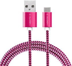GoGEN Type-C USB kábel, 1m, borított - bordó szín (GOGUSBAC100MM25)