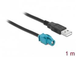 Delock Kábel HSD Z hüvely - A-típusú USB 2.0 apa 1 m (90503)