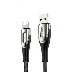 JOYROOM Sharp sorozatú USB-A gyorstöltő kábel - Lightning 3A 1, 2 m fekete (S-M411)