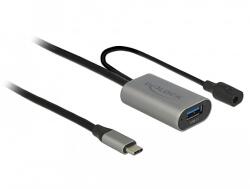 Delock Aktív USB 3.1 Gen 1 bovíto kábel USB Type-C - USB A-típusú 5 m (85391) - dellaprint