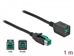 Delock PoweredUSB bővítőkábel 12 V 1 m (85980) - dellaprint