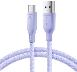 JOYROOM Multi-Color Series SA34-AC6 USB-A / USB-C kábel 100 W gyors átvitel 1 m - lila