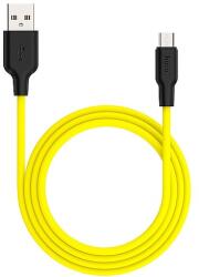 hoco. X21 Szilikon töltőkábel Micro USB 1m, sárga (HC711892) - dellaprint