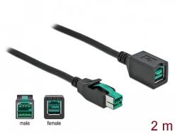 Delock PoweredUSB bővítőkábel 12 V 2 m (85981) - dellaprint