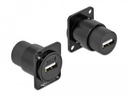 Delock D-típusú Modul USB 2.0 A-típusú hüvely - hüvely (86784)