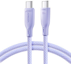 JOYROOM Multi-Color Series SA34-CC3 USB-C / USB-C kábel 60 W gyors átvitel 1 m - lila