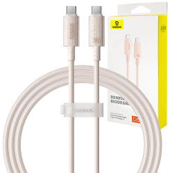 Baseus Gyorstöltő kábel Baseus USB-C - USB-C Habitat Series 1m 100W rózsaszín (P10360202421-00)