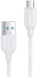 JOYROOM kábel USB-A - Micro USB 480Mb / s 2.4A 0.25m fehér (S-UM018A9)