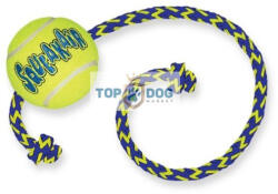 KONG Air Squeaker Sípoló Teniszlabda Kötéllel (m) - topdogmarket