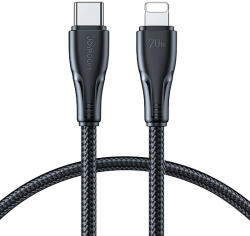 JOYROOM USB C - Lightning 20 W-os Surpass sorozatú kábel a gyors töltéshez és adatátvitelhez 0, 25 m fekete (S-CL020A11)