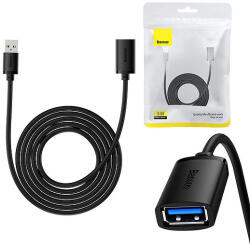 Baseus USB 3.0 hosszabbítókábel Baseus dugasz-anya, AirJoy sorozat, 3 m, fekete (B00631103111-04)