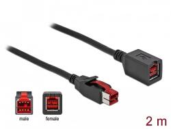 Delock PoweredUSB bővítőkábel 24 V 2 m (85986)
