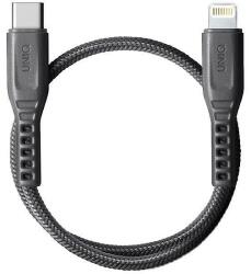 Uniq Flex USB-C kábel - Lightning 18W nylon 30cm széles/szénszürke
