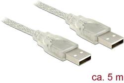 Delock USB 2.0-s kábel A-típusú csatlakozódugóval > USB 2.0-s, A-típusú csatlakozódugóval, 5 m, átte (83891) - dellaprint