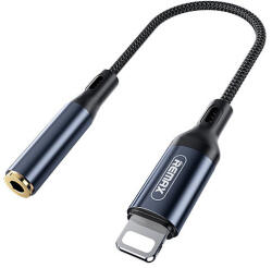 REMAX Sury sorozatú adapter Lightning - mini jack 3, 5 mm-es 0, 13 m grafit (RL-LA13i)