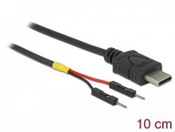 Delock C-Típusú USB tápkábel 2 db. különálló tűfejes apa véggel hossza 10 cm (85418) - dellaprint