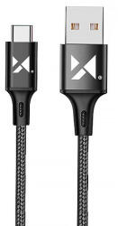 Wozinsky kábel USB - USB Type C 2, 4A 1m fekete (WUC-C1B)