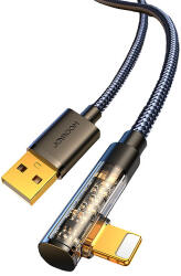 JOYROOM Angled Lightning - USB-kábel a gyors töltéshez és adatátvitelhez 2, 4A 1, 2 m fekete (S-UL012A6)