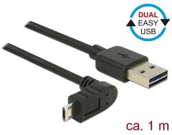 Delock Kábel, EASY-USB 2.0-s A-típusú csatlakozódugó > EASY-USB 2.0-s Micro-B típusú csatlakozódugó, (83848)