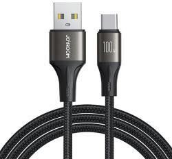 JOYROOM Light-Speed SA25-AC6 USB-A / USB-C gyors átviteli kábel 100 W 1, 2 m - Fekete