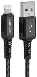 ACEFAST kábel MFI USB - Lightning 1, 8m, 2, 4A fekete (C4-02 A fekete)