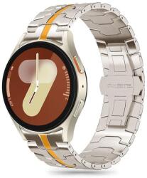 Tech-Protect TP2001 Tech-Protect Stainless Line Samsung Galaxy Watch 4 / 5 / 5 Pro / 6 / 7 / FE fém óraszíj, Narancs-Titán színű (TP2001)