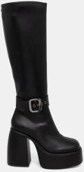 Buffalo csizma Heart Boot Hi Buckle fekete, női, magassarkú, 1220060-BLK - fekete Női 40