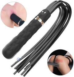 Sex HD Bloody Mary - akkus, vízálló vibrátor és ostor (fekete) - szexshop