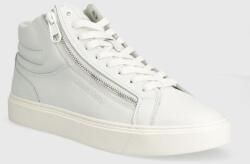 Calvin Klein bőr sportcipő HIGH TOP LACE UP W/ZIP fehér, HM0HM01476 - fehér Férfi 45