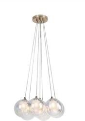 Rábalux Lustră Rosehip 72304, 7xG9, D: 45 cm, H: 150 cm, metal auriu, sticlă multicoloră (72304)