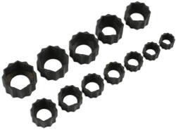 Laser Tools LAS-7524 csavarkiszedő adapter készlet sérült fejű 6-lapú csavarokhoz, 8-19 mm, 12 részes (LAS-7524) - dwdszerszam