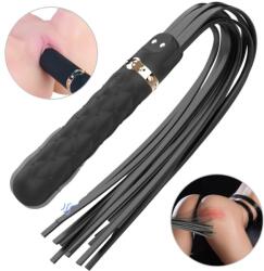  Sex HD Bloody Mary - akkus, vízálló vibrátor és ostor (fekete) - erotikashow