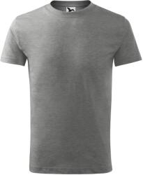 MALFINI Basic Gyermek póló - Sötétszürke melírozott | 158 cm (12 éves) (1381207)