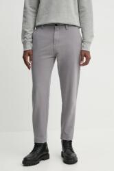 HUGO BOSS pamut nadrág szürke, egyenes, 50525176 - szürke 31/32