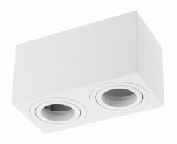 GTV OS-AVB80160KW2-00 Mennyezeti lámpatest AVEIRO DUO BIS, alumínium, 160x80x85mm, IP20, max 20W*2, négyzet alakú, fekete (OS-AVB80160KW2-00)