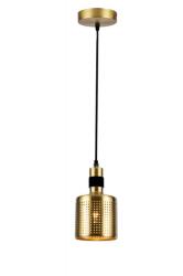 GTV OS-BELL2-06-DEC Mennyezeti lámpatest BELLIS 2, 4666, AC220-240V, 50/60Hz, 1*E27, IP20, átmérő 12CM, egyes, fekete/arany (OS-BELL2-06-DEC)