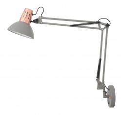 GTV OS-ARTW-E27-15-DEC Fali lámpatest ARTEMIA+ kapcsolóval, 2157, AC220-240V, 50/60Hz, 1*E27, max. 40W, IP20, egyes, szürke (OS-ARTW-E27-15-DEC)
